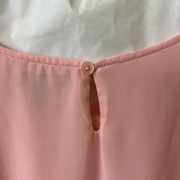 Tommy Hilfiger Girls Large Pink Cut Out Shoulder Ruffle Dress - Picture 5 of 7